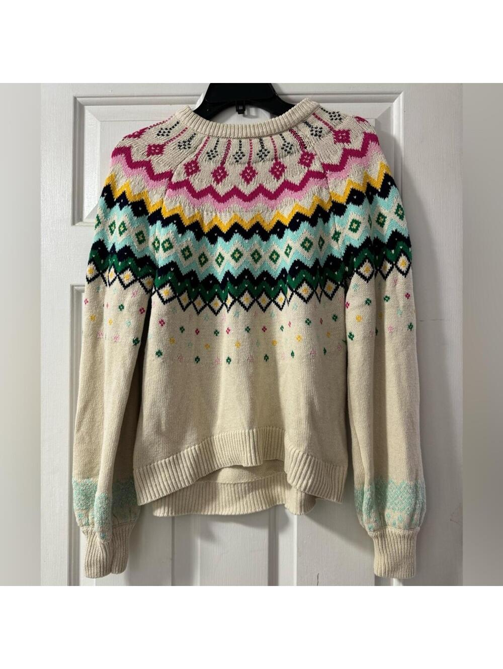 Crown & Ivy Patterned Knit Sweater PS Size